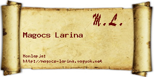 Magocs Larina névjegykártya